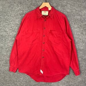 LEVI'S Red Tab Men’s Red Classic Button Down Shirt‎ Cowboy Size Large